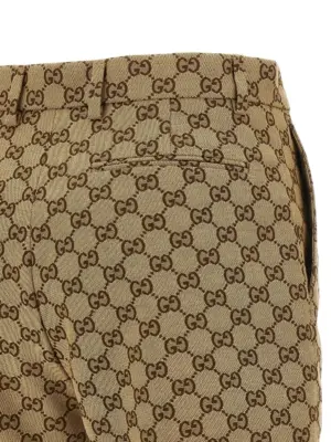 'GG' shorts 70% cotton 30% polyester GUCCI Beige