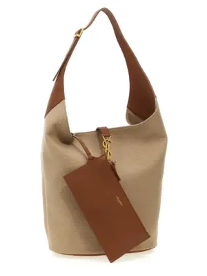'Le 5 à 7 Hobo' shoulder bag Woman SAINT LAURENT Beige