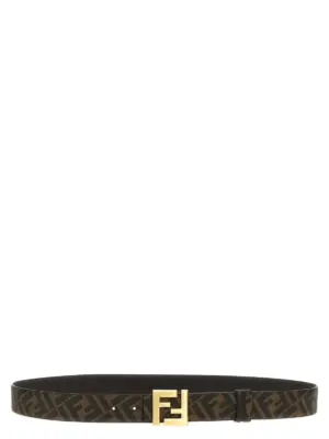 'Squared FF' reversible belt 7C0541ASIWF1S9U FENDI Brown