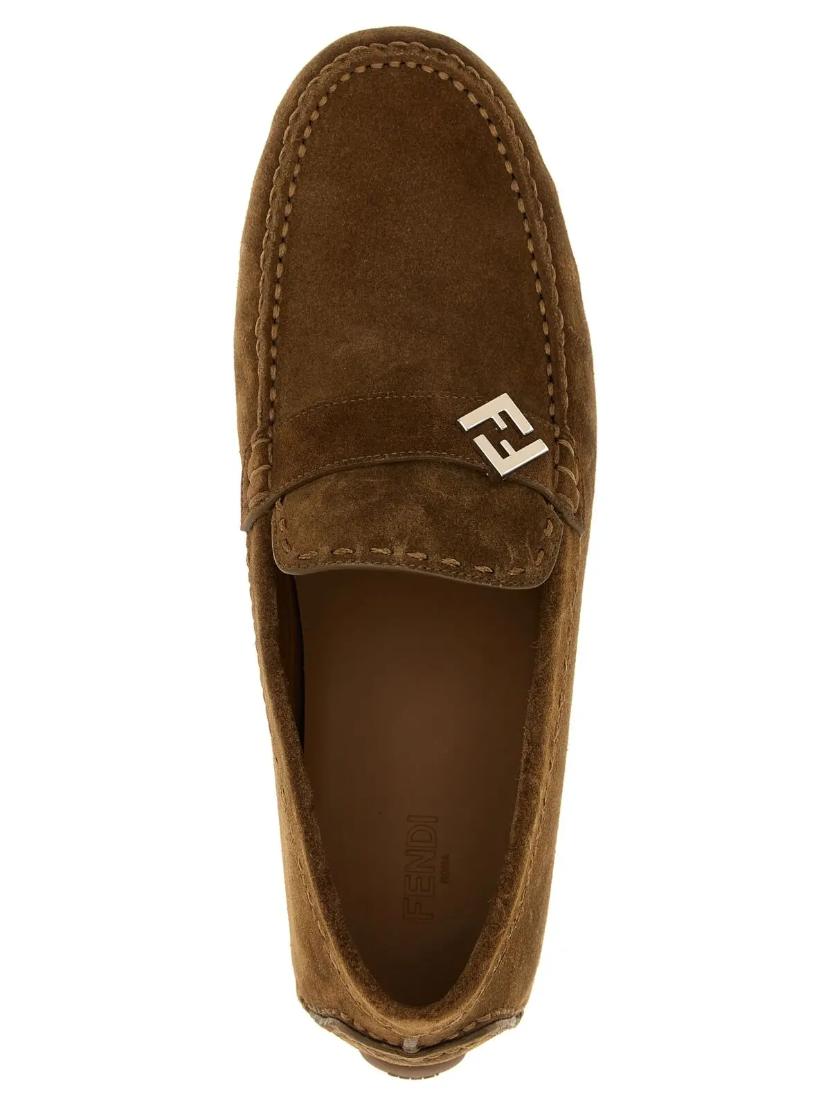 Лофери Fendi Driver FF Коричневі 4 'Driver FF' loafers 100% calfskin leather (Bos Taurus) FENDI Brown