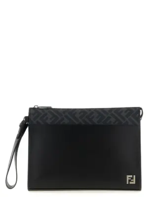 'Squared FF' clutch FENDI Black