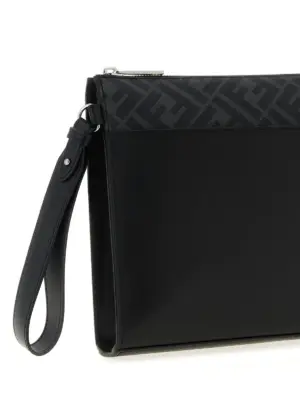 'Squared FF' clutch Man FENDI Black