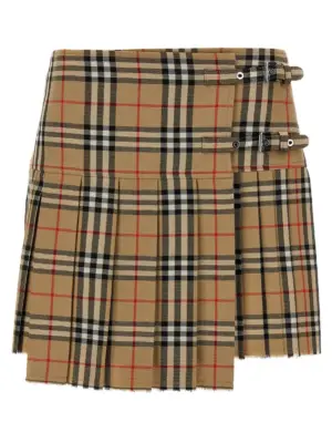 Kilt skirt BURBERRY Beige