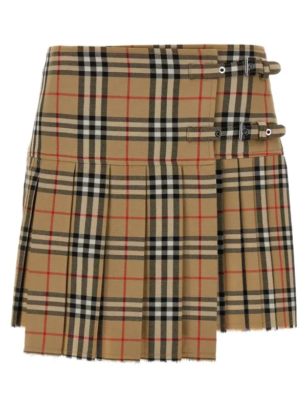 Kilt skirt BURBERRY Beige
