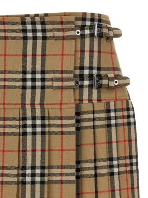 Kilt skirt Woman BURBERRY Beige