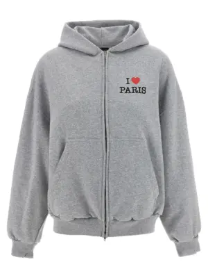 'I Love Paris & Balenciaga' hoodie BALENCIAGA Gray