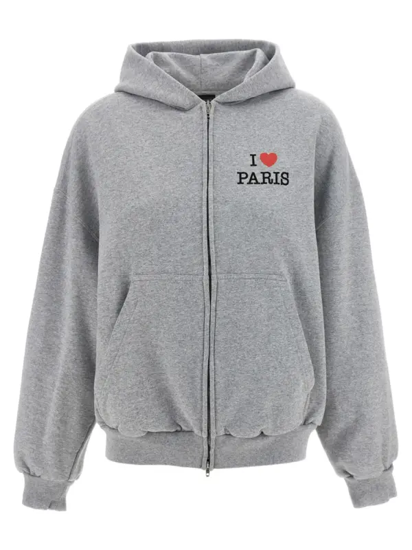 'I Love Paris & Balenciaga' hoodie BALENCIAGA Gray