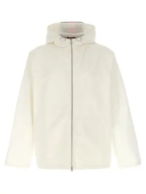 Nastro Web Water Repellent Jacket GUCCI White