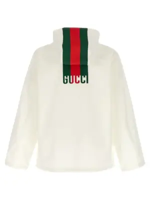Nastro Web Water Repellent Jacket 804962ZAIAK9174 GUCCI White