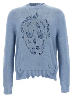 Skull sweater MCQUEEN Light Blue