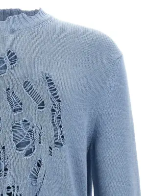 Skull sweater Man MCQUEEN Light Blue