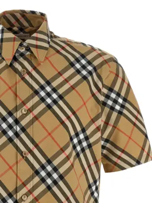 'Burberry Check' shirt Man BURBERRY Beige