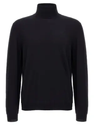 Wool turtleneck sweater ZANONE Blue