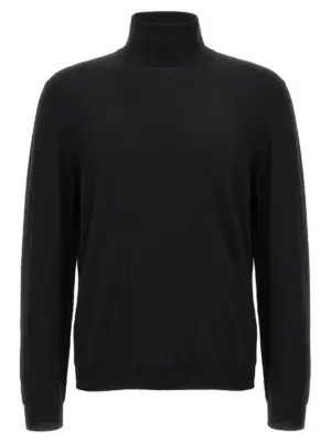Wool turtleneck sweater ZANONE Black