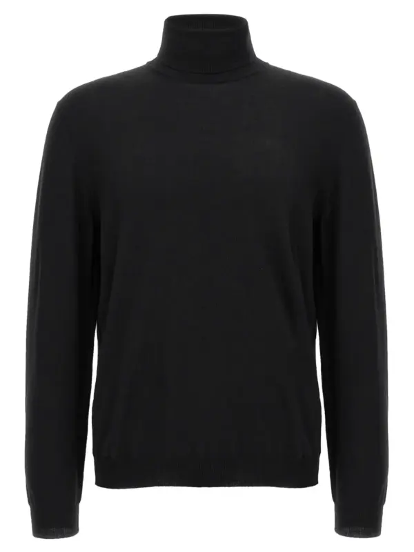Wool turtleneck sweater ZANONE Black