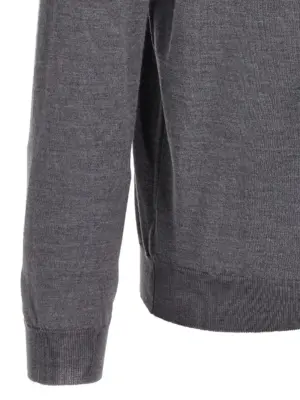 Virgin wool polo shirt 95% virgin wool 5% polyamide ZANONE Gray