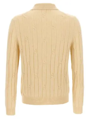 Braided wool polo shirt 810232ZN282Z8050 ZANONE Beige