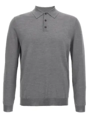 Virgin wool polo shirt ZANONE Gray