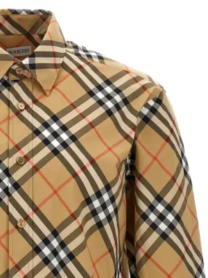 Check shirt Man BURBERRY Beige