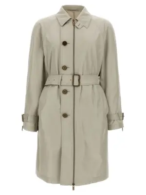 Car coat silk BURBERRY Gray