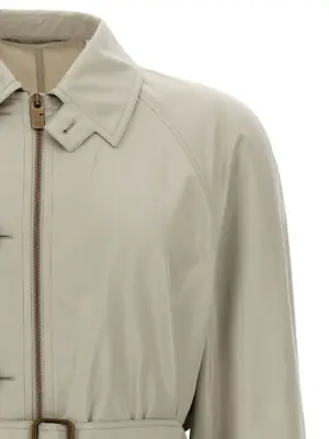 Car coat silk Man BURBERRY Gray