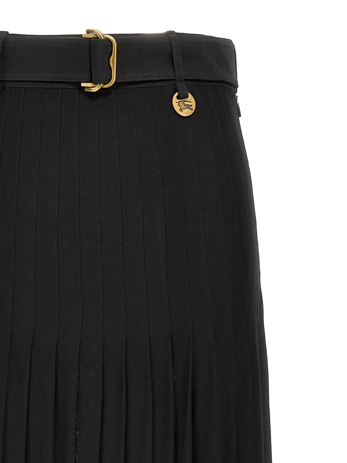 Плісирована спідниця Burberry Чорна 3 Pleated skirt Woman BURBERRY Black