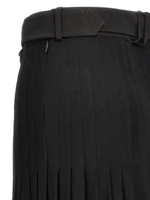 Pleated skirt 100% viscose BURBERRY Black
