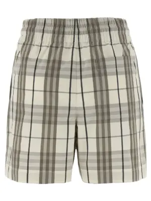Check Bermuda shorts 8109232COTTONIPCHECK BURBERRY Gray