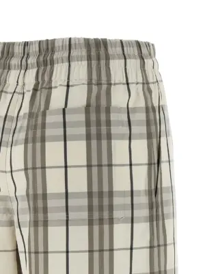 Check Bermuda shorts 100% cotton BURBERRY Gray