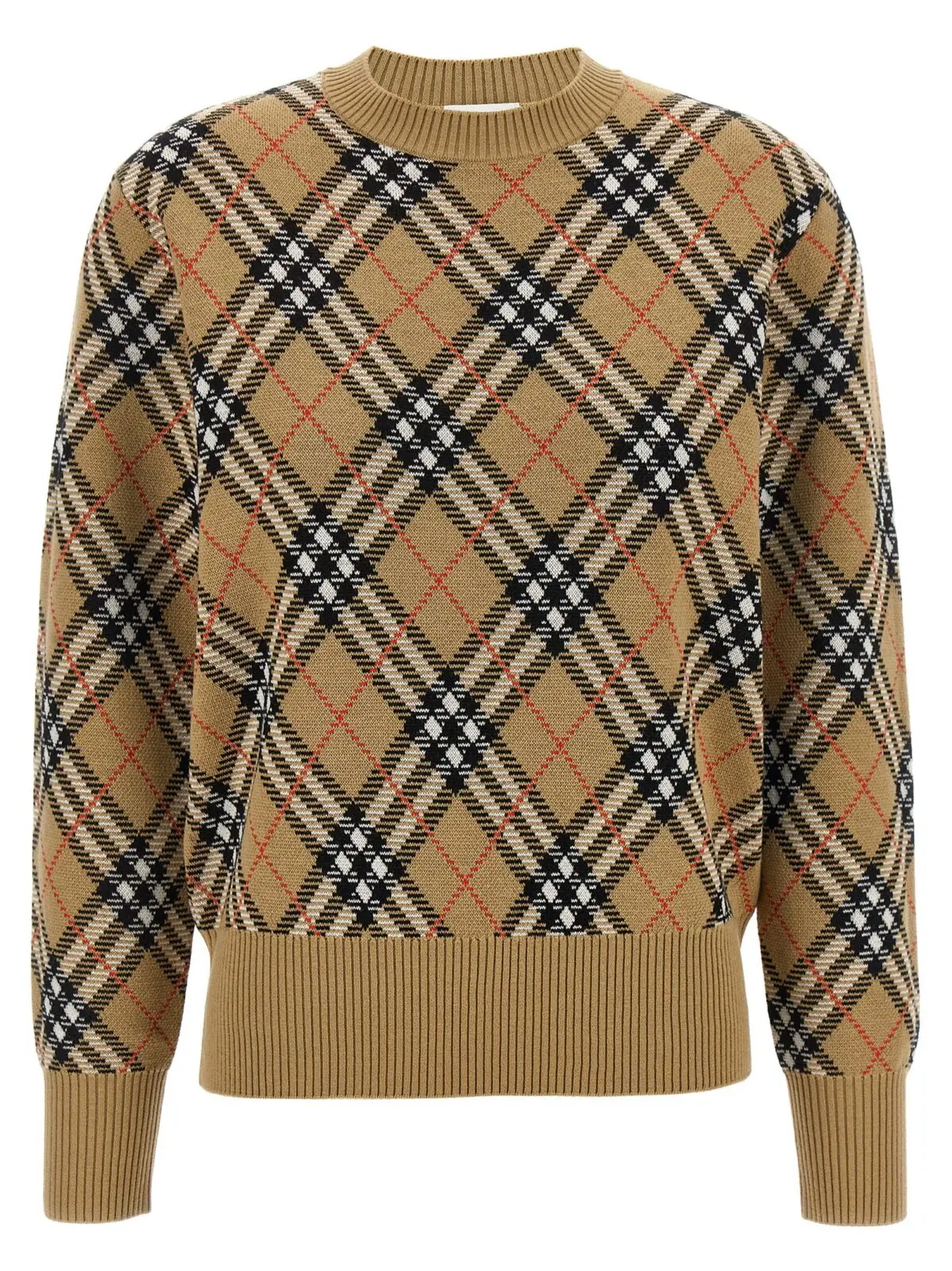 Светр у клітинку Burberry Check Burberry Бежевий 1 Burberry Check sweater BURBERRY Beige
