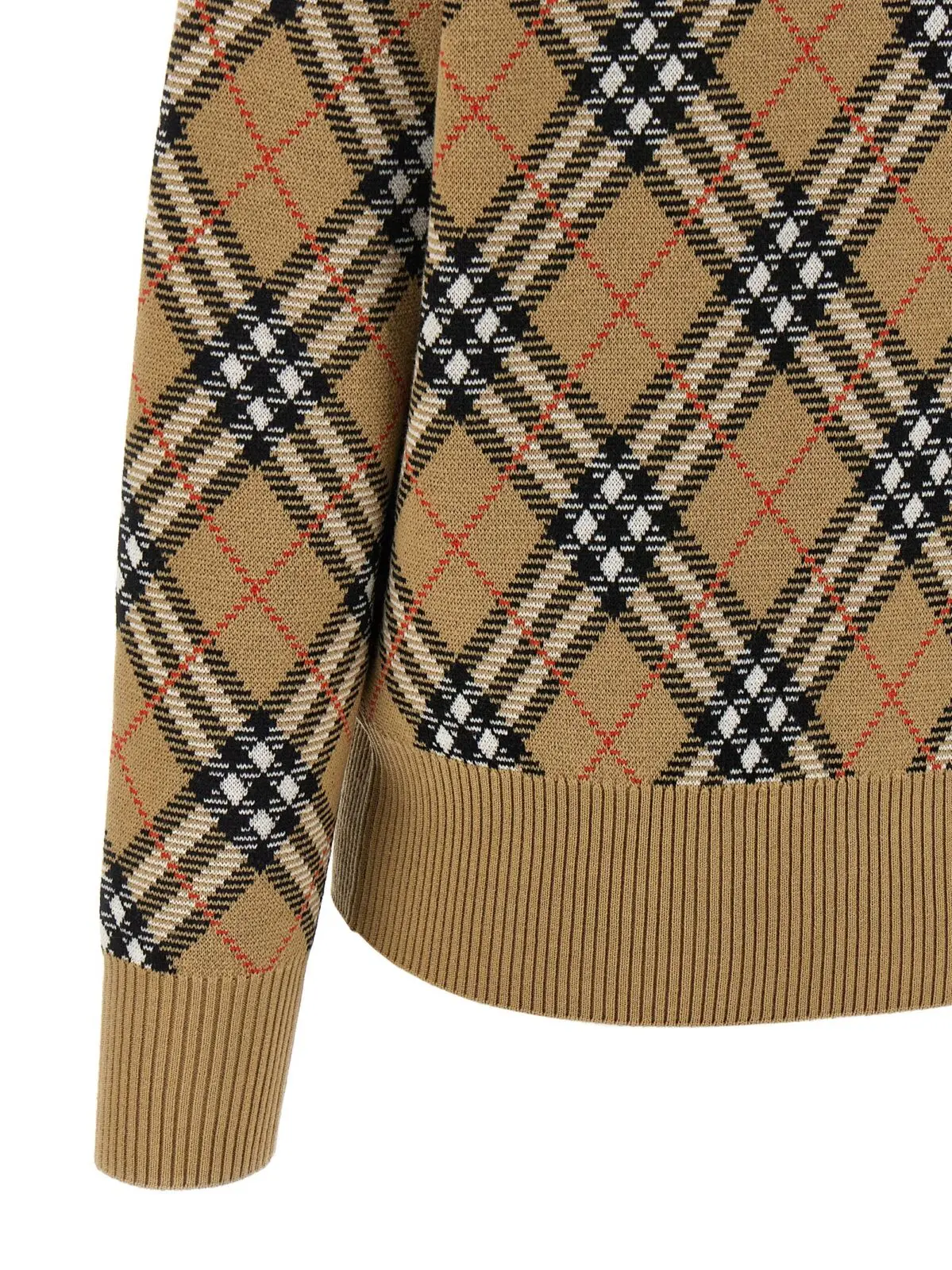 Светр у клітинку Burberry Check Burberry Бежевий 4 Burberry Check sweater 95% wool 5% polyester BURBERRY Beige
