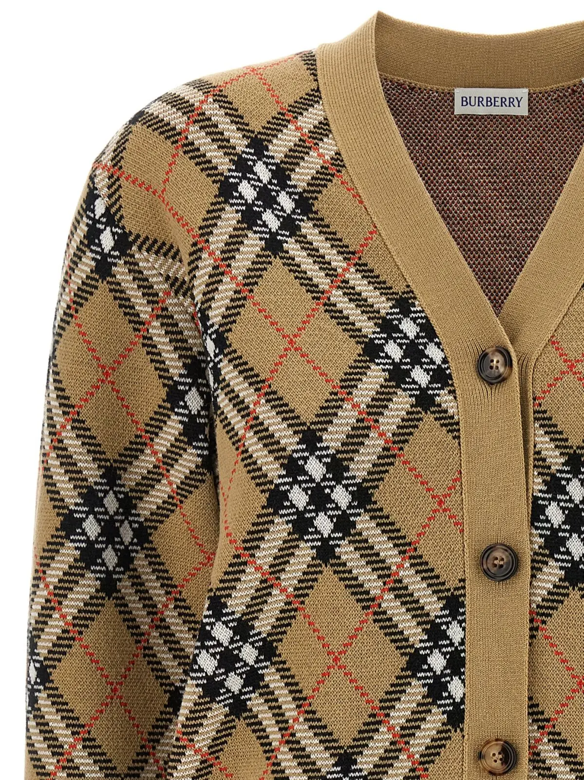Кардиган Burberry Check Burberry Бежевий 3 Cardigan Burberry Check Woman BURBERRY Beige