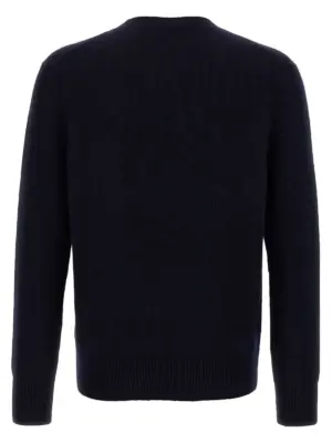 Logo intarsia sweater 8114154GREYDARKGREY BURBERRY Blue