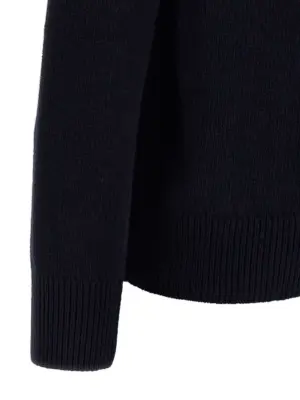 Logo intarsia sweater 71% wool 29% cachemire BURBERRY Blue