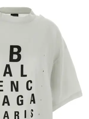 'Optical' T-shirt Woman BALENCIAGA White