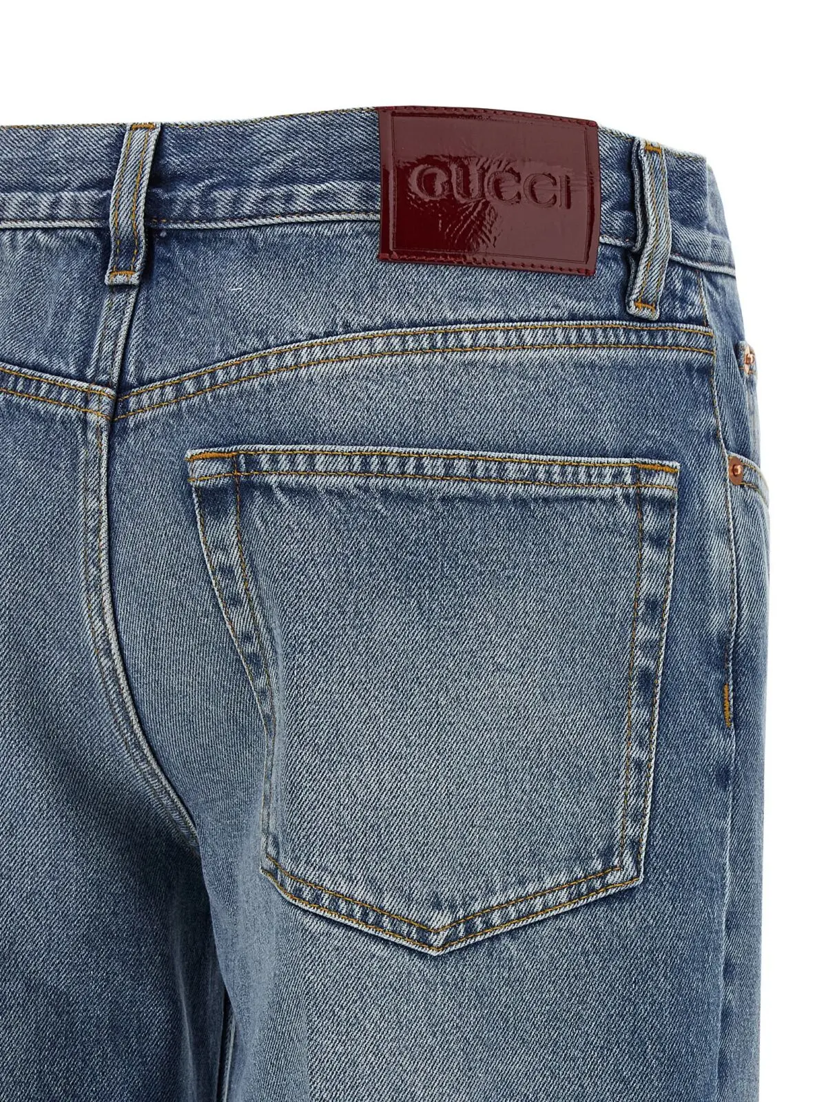 Джинси прямі Gucci Блакитні 4 Straight leg jeans 100% cotton GUCCI Light Blue