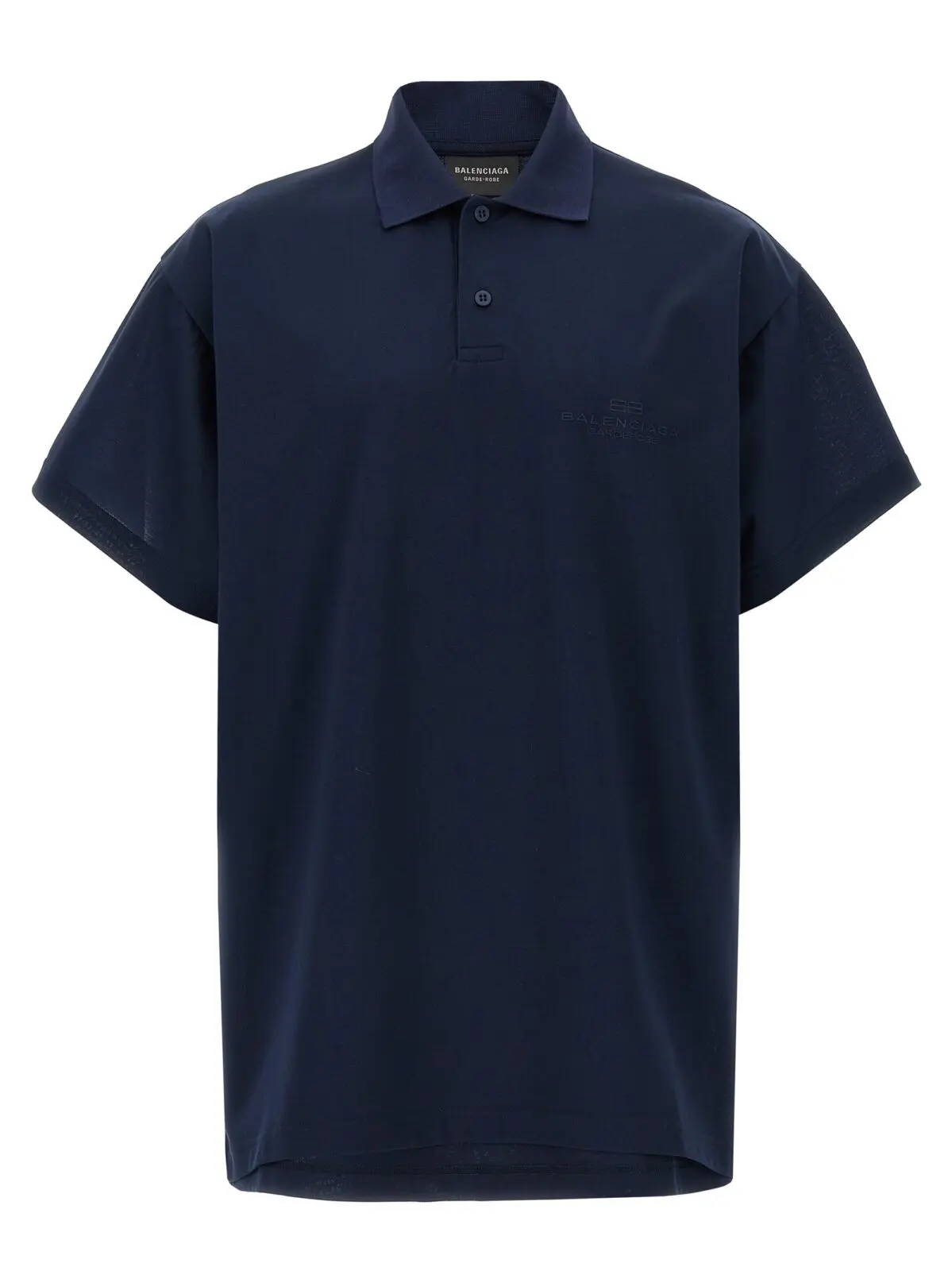 Поло Balenciaga з вишивкою Синє 1 Embroidery polo shirt BALENCIAGA Blue