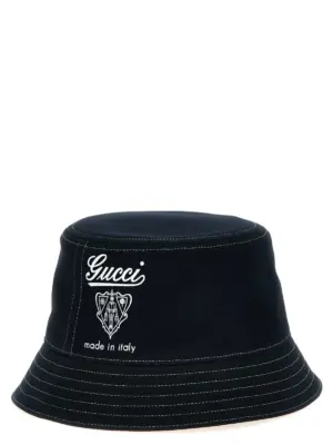 Gucci coat of arms bucket hat 8134574HBE04000 GUCCI Blue