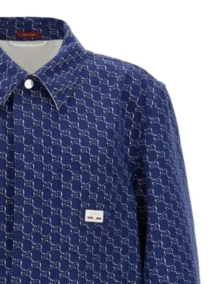 'GG Shadow' jacket Man GUCCI Blue