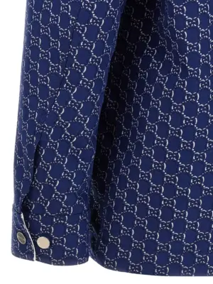 'GG Shadow' jacket 100% cotton GUCCI Blue