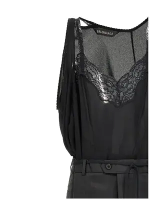 'Patched Slip' dress Woman BALENCIAGA Black