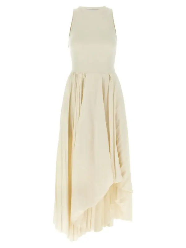Asymmetrical dress MCQUEEN White