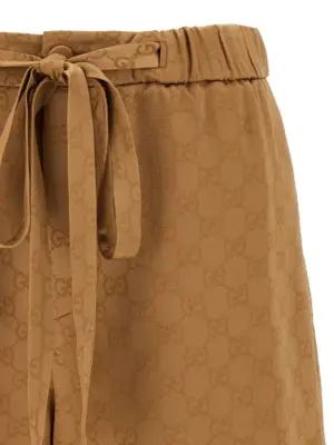 Satin shorts GG Woman GUCCI Brown