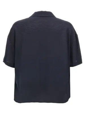 Silk polo shirt 814801Y2G624102 SAINT LAURENT Blue