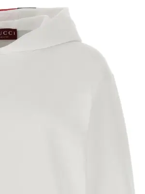 Nastro Web hoodie Man GUCCI White