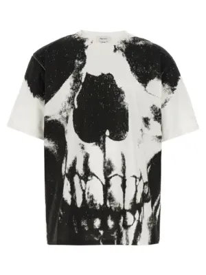 'Skull' T-shirt MCQUEEN White/Black