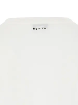 'Skull' T-shirt 100% cotton MCQUEEN White/Black