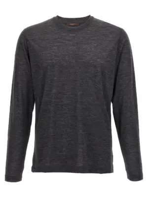 Light wool T-shirt ZANONE Gray
