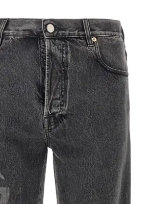 Lasered Double G jeans Man GUCCI Gray