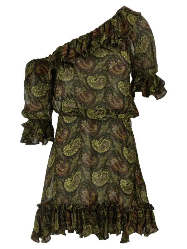 Paisley dress SAINT LAURENT Multicolor